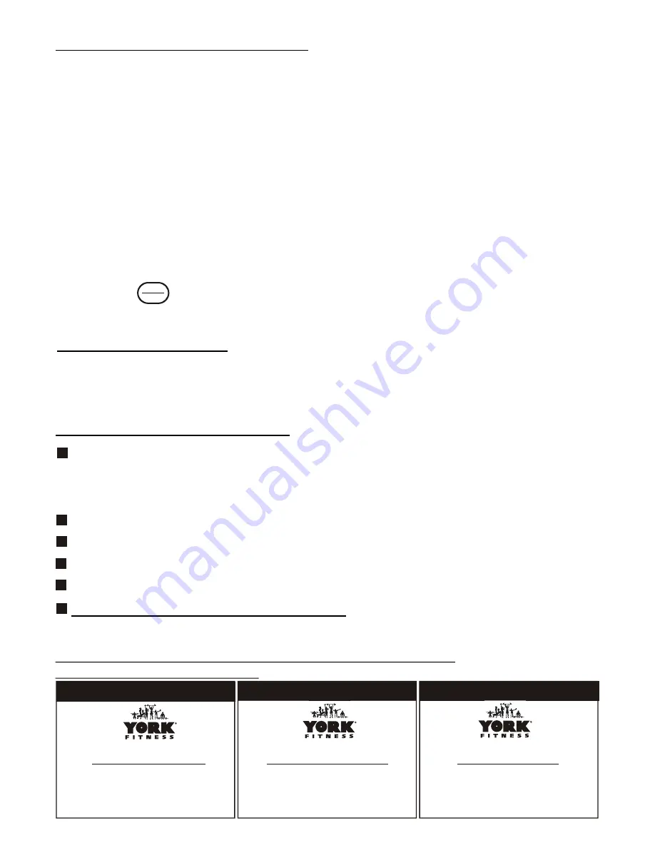 York Fitness York Pacer 4700 Instruction Manual Download Page 11