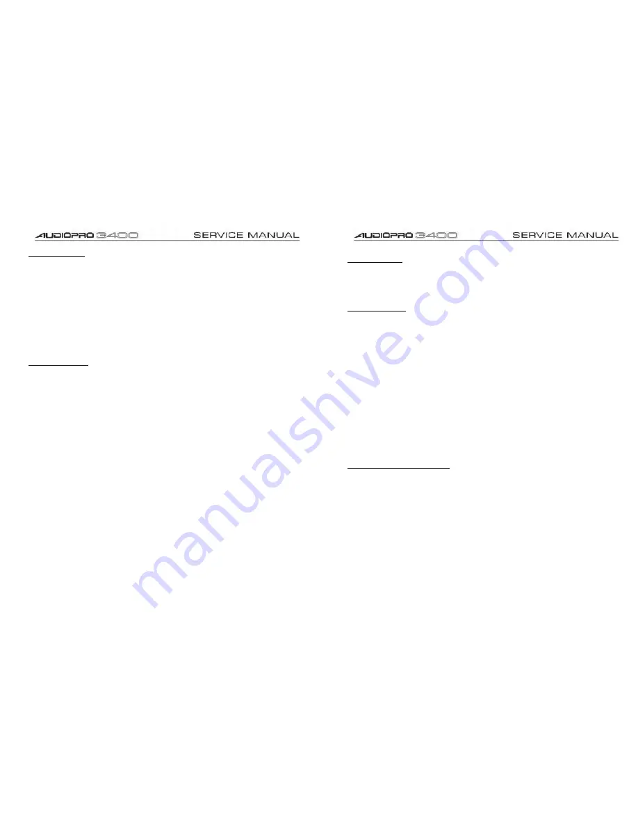 YORKVILLE Audiopro 3400 Service Manual Download Page 3