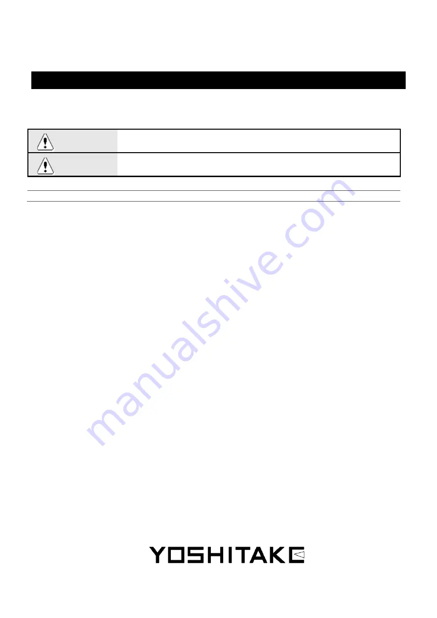 Yoshitake DP-100 Series Product Manual Download Page 1