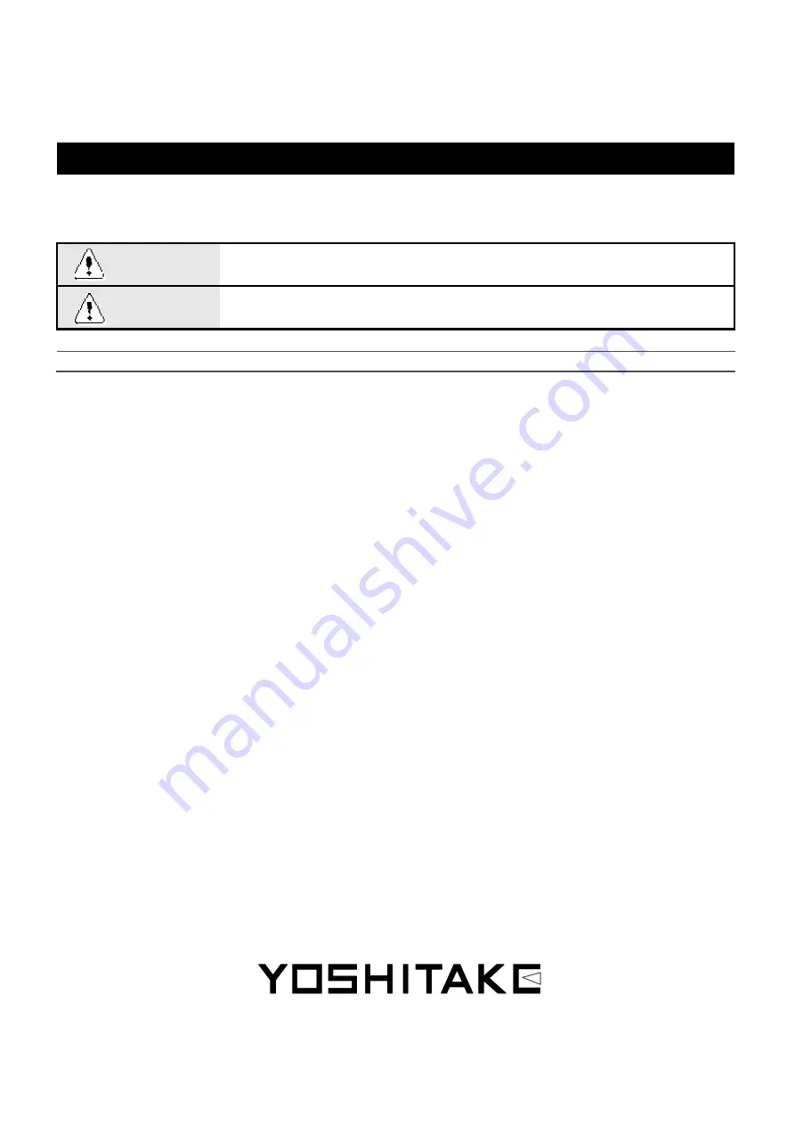 Yoshitake PF-7000 Instruction Manual Download Page 1