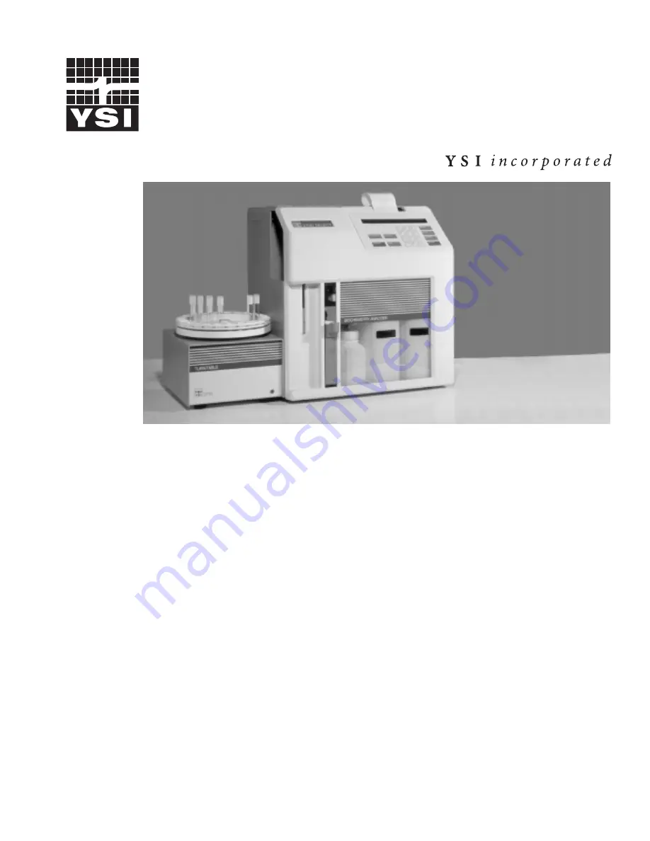 YSI 2700 SELECT User Manual Download Page 1