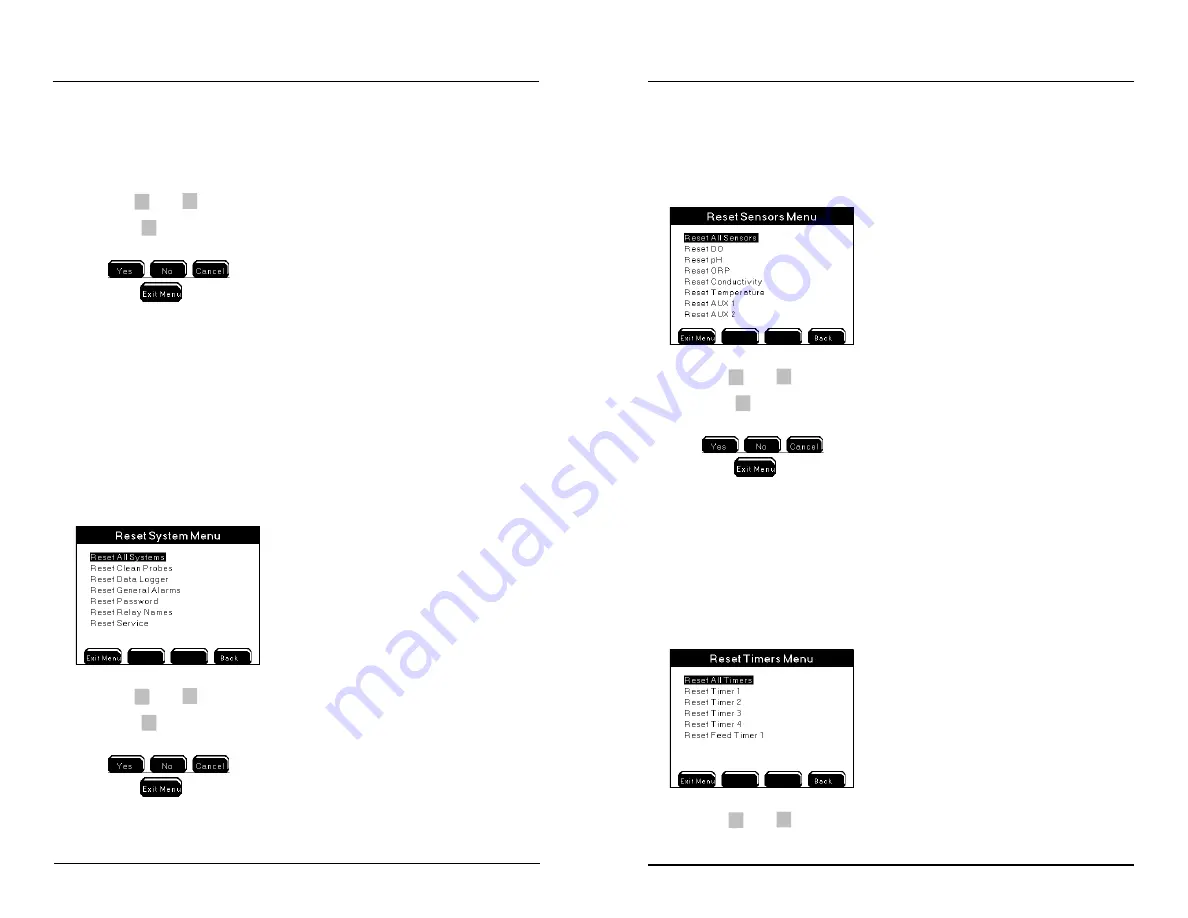 YSI MultiDO 5400 User Manual Download Page 72