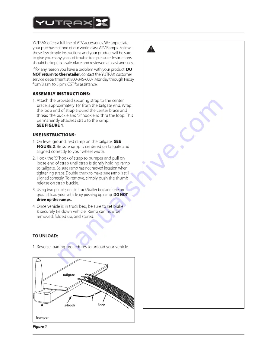 Yutrax TX106 Operator'S Manual Download Page 2