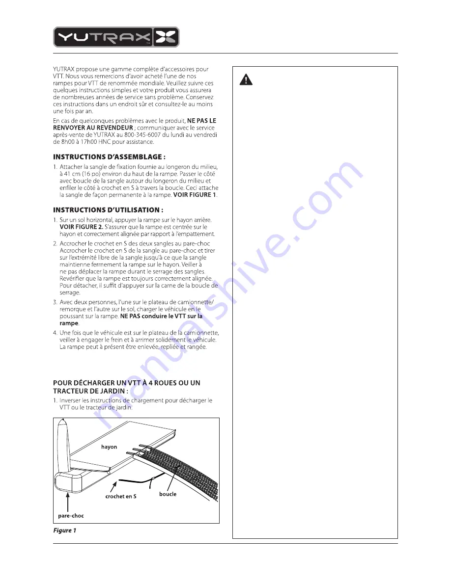 Yutrax TX106 Operator'S Manual Download Page 6