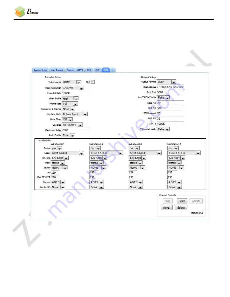 Z3 Technology Z3-DM8107-SDI2-RPS User Instructions Download Page 46