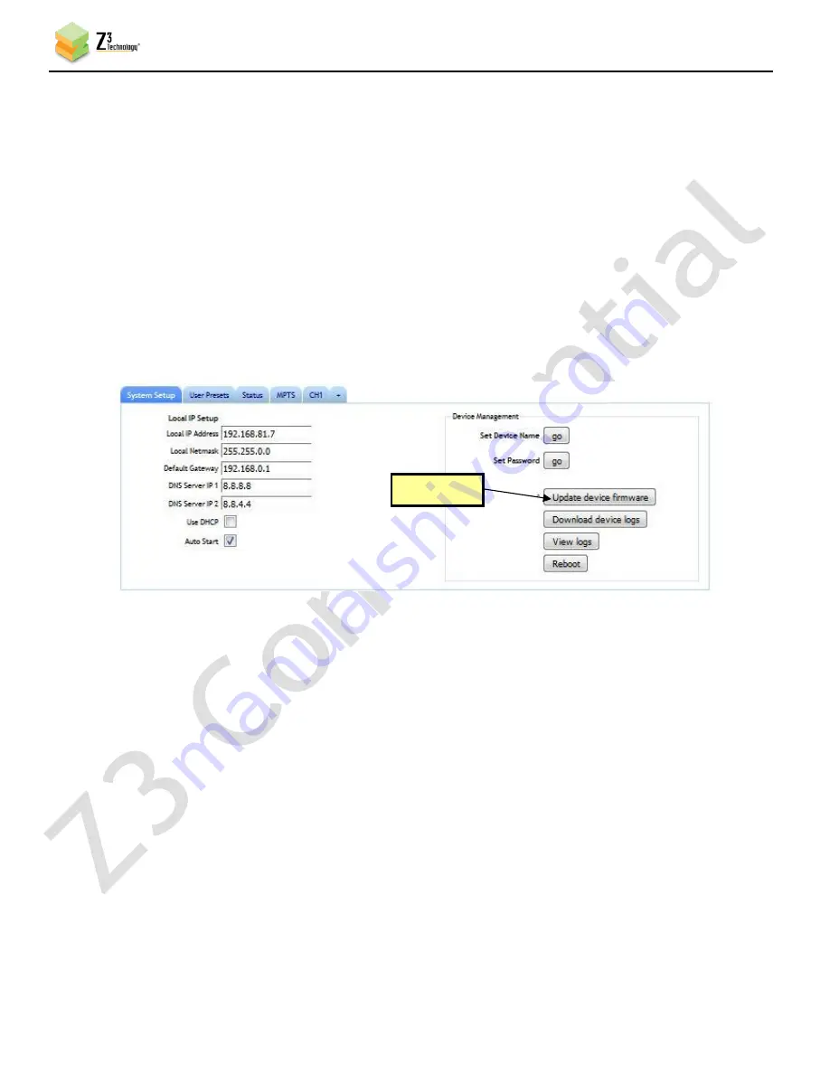 Z3 Technology Z3-DM8107-SDI2-RPS User Instructions Download Page 52