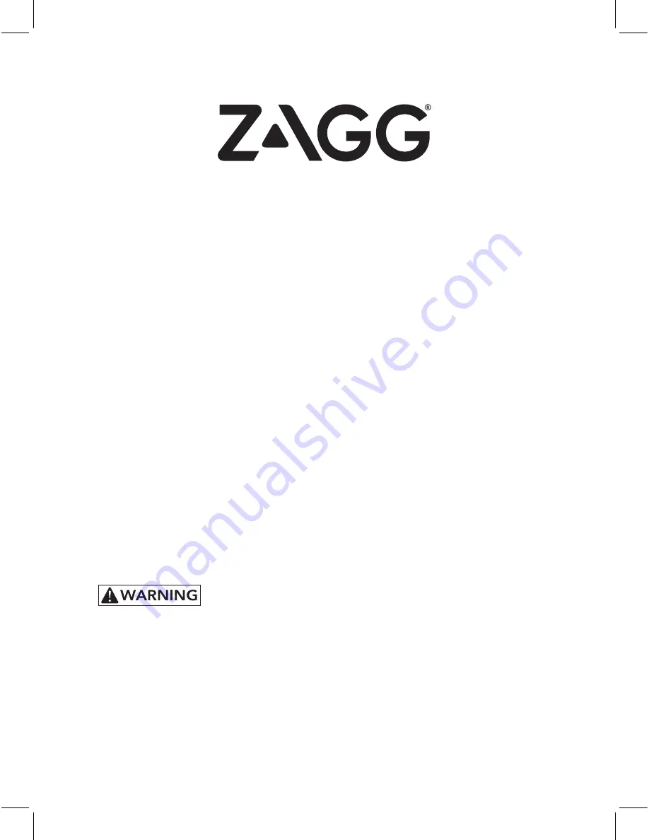 Zagg 10 Key Скачать руководство пользователя страница 1