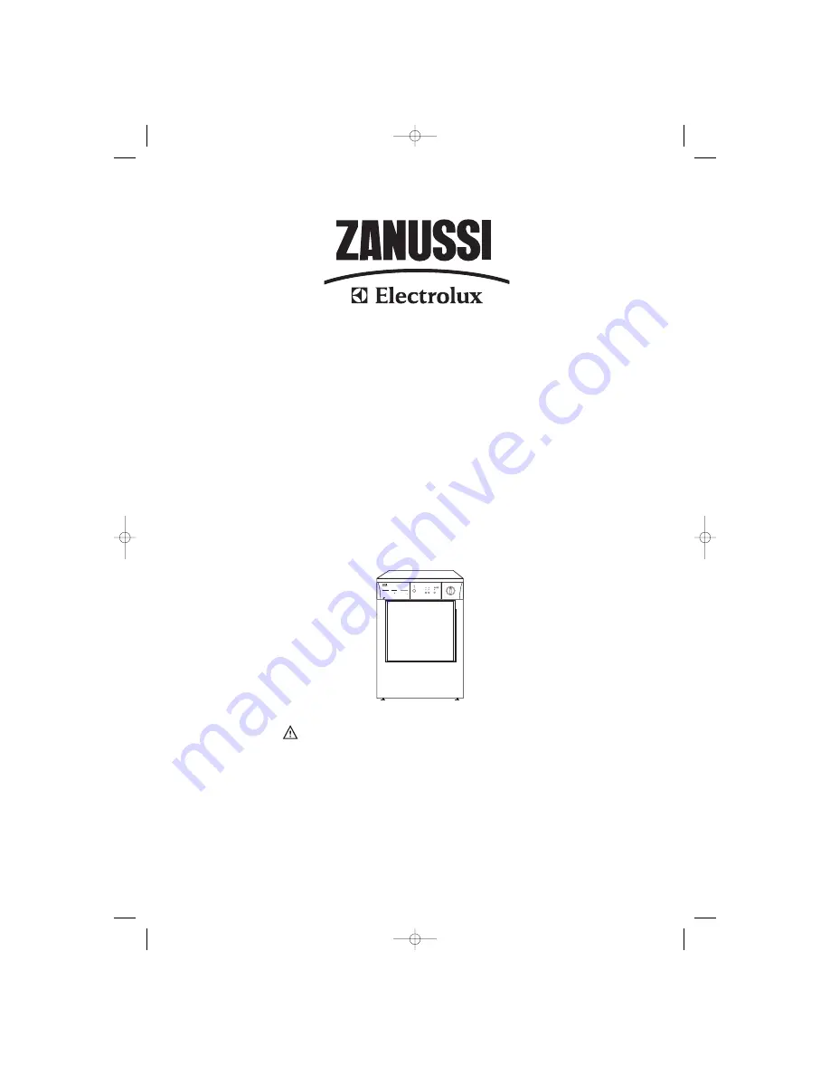 Zanussi Electrolux TDE 4234 W Instruction Booklet Download Page 1