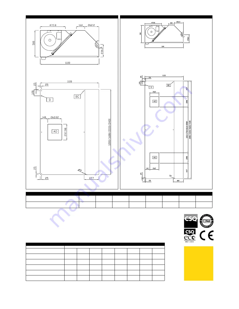 Zanussi Block 642173 Specifications Download Page 2