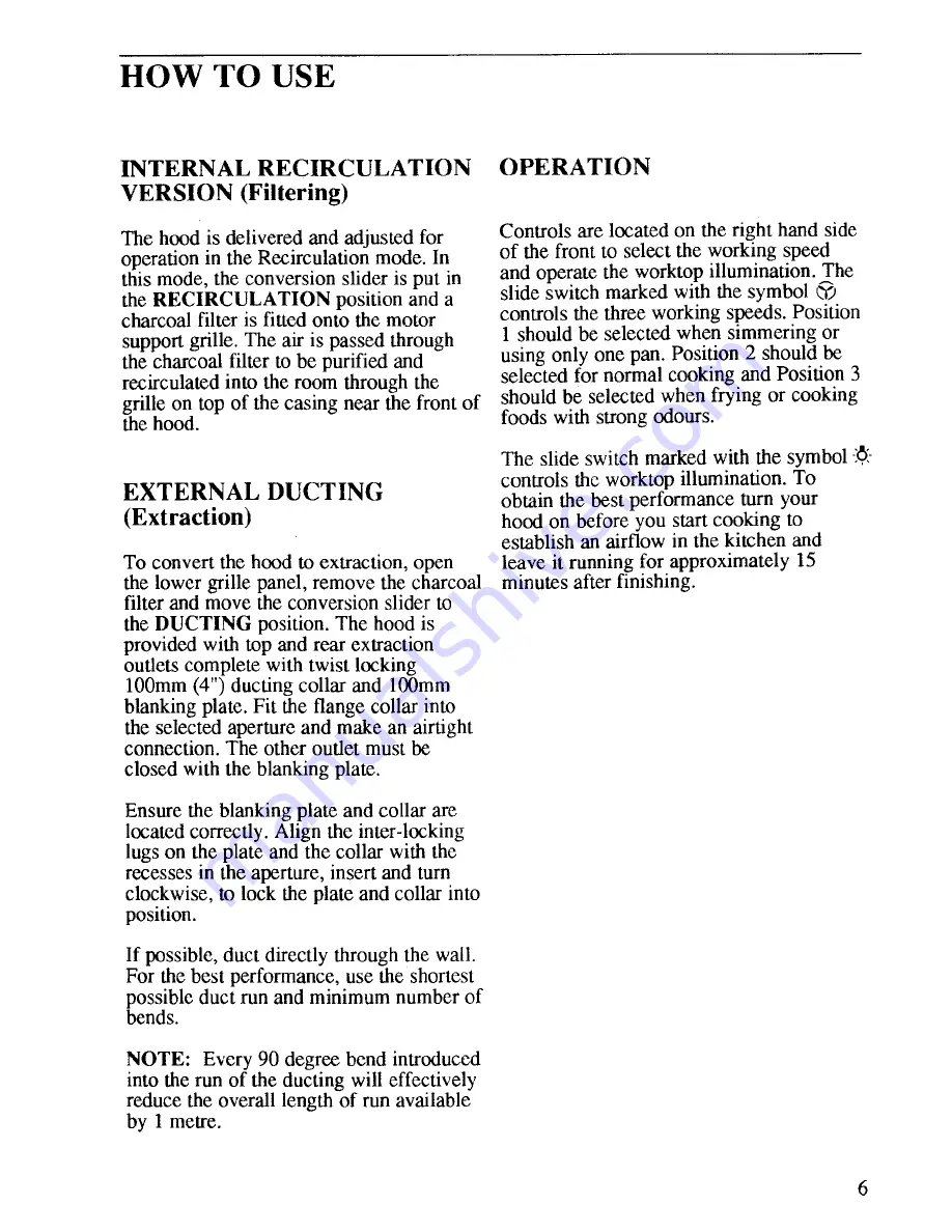 Zanussi CH 63 Instructions For The Use And Care Download Page 7