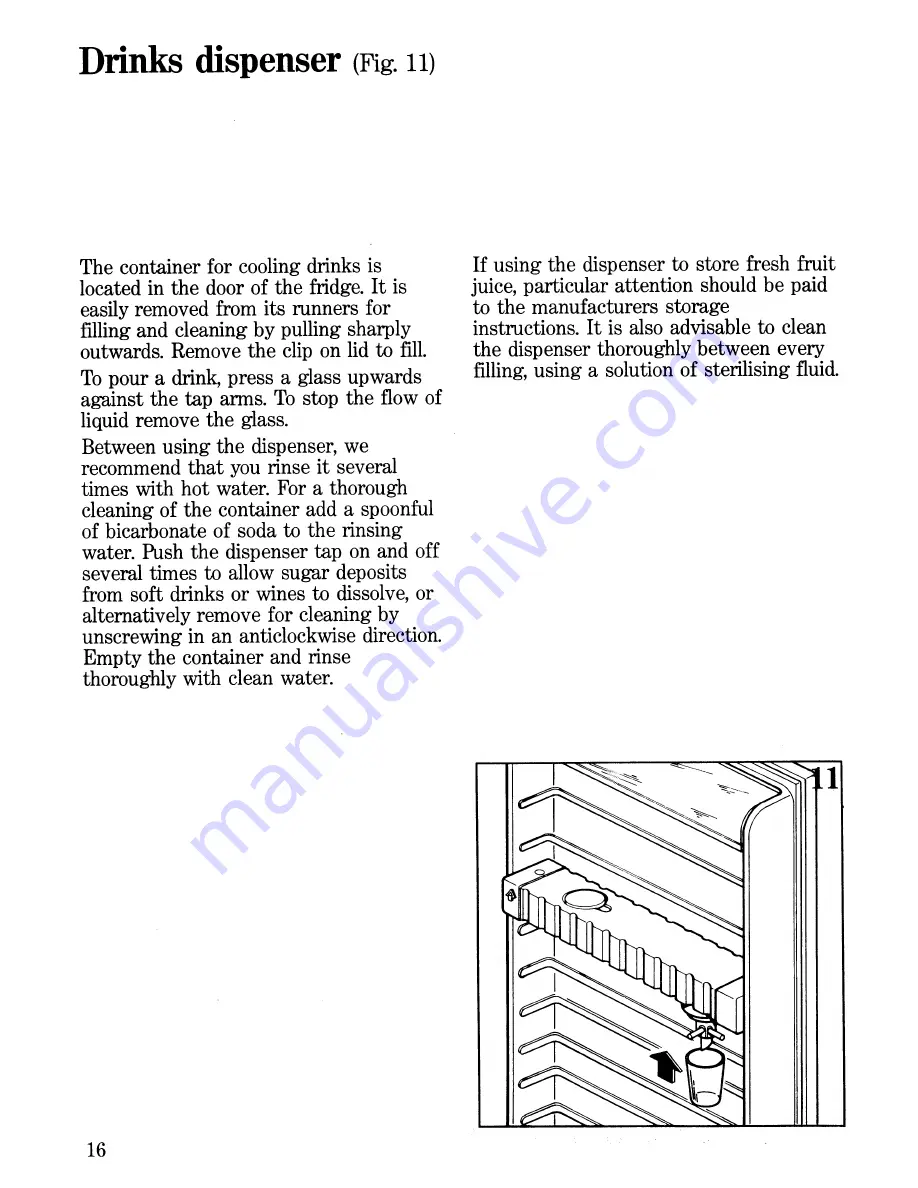 Zanussi DI 180/80 Use And Care Manual Download Page 16