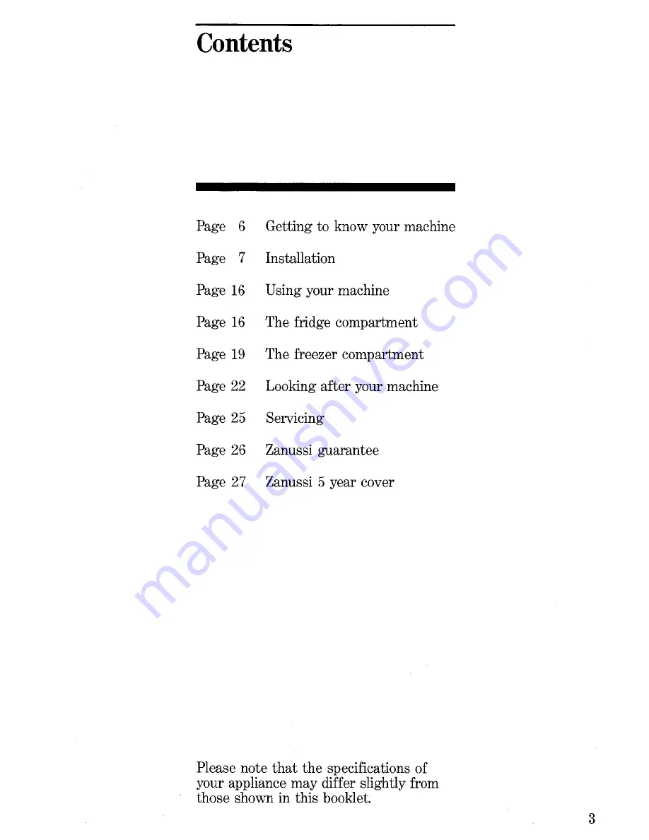 Zanussi Di220/95 Instructions For The Use And Care Download Page 3