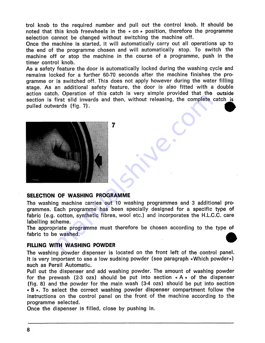 Zanussi DL6 HC Use And Care Manual Download Page 8