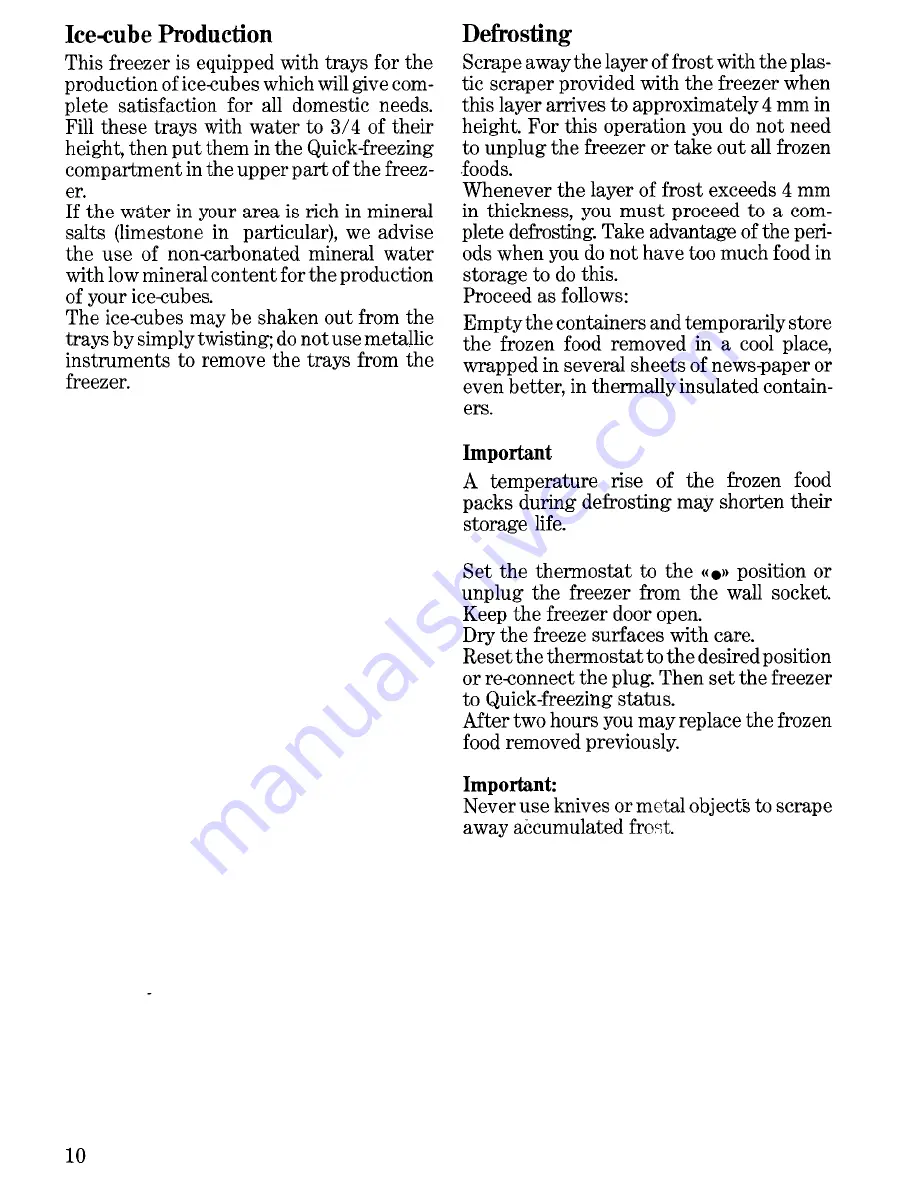 Zanussi DVi 42 Instructions For The Use And Care Download Page 10