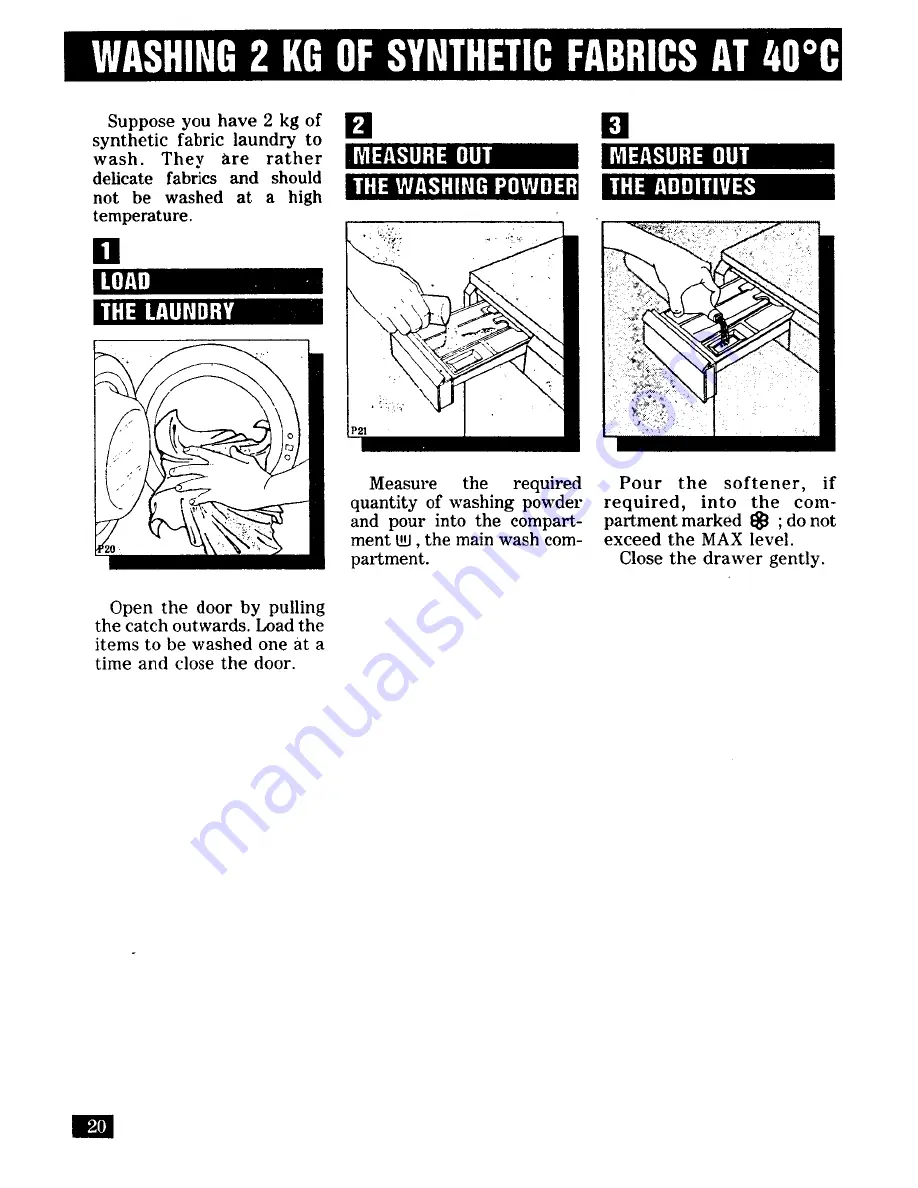 Zanussi FJ 831 Instruction Booklet Download Page 20