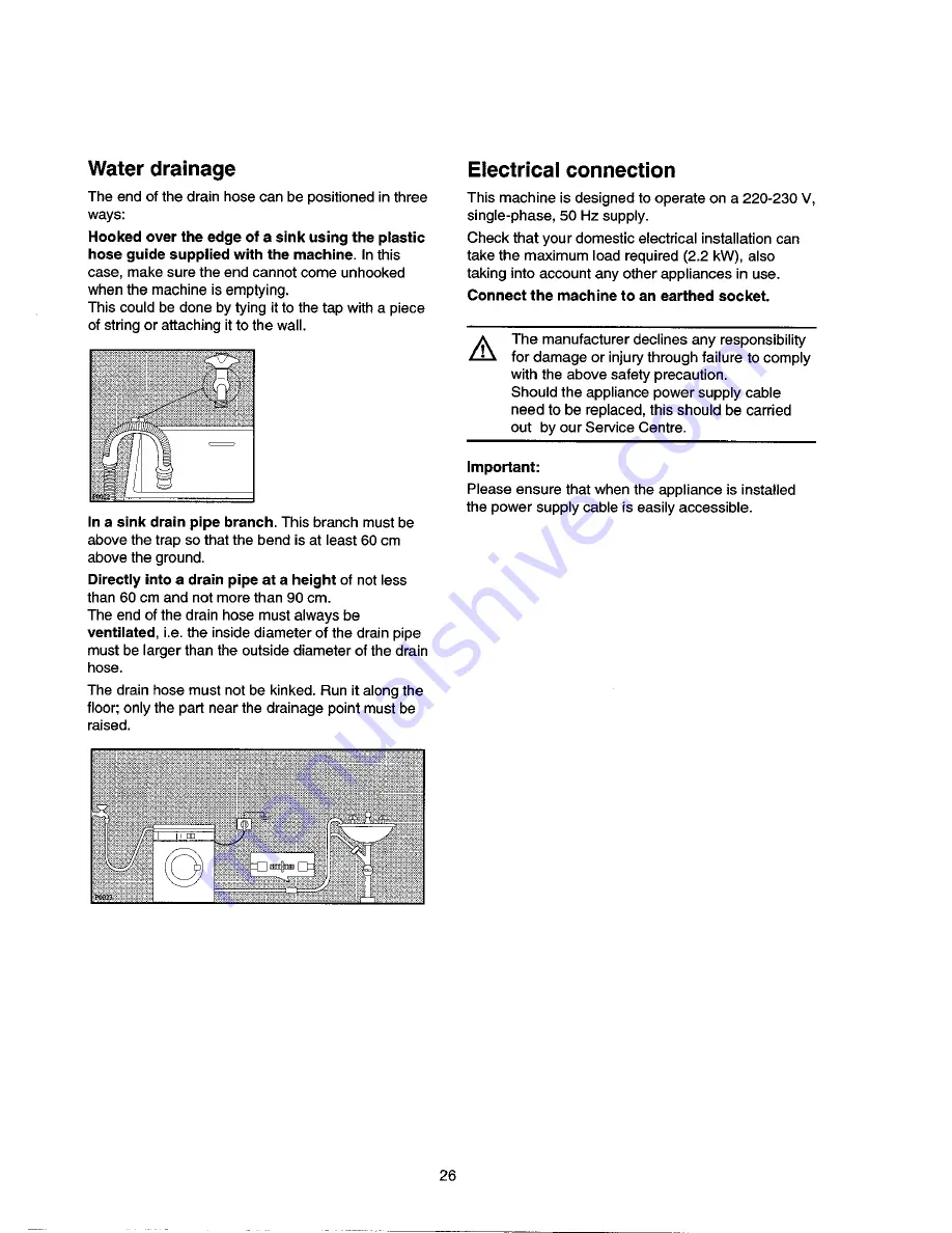 Zanussi FLS 896 V Installation And Instruction Manual Download Page 7