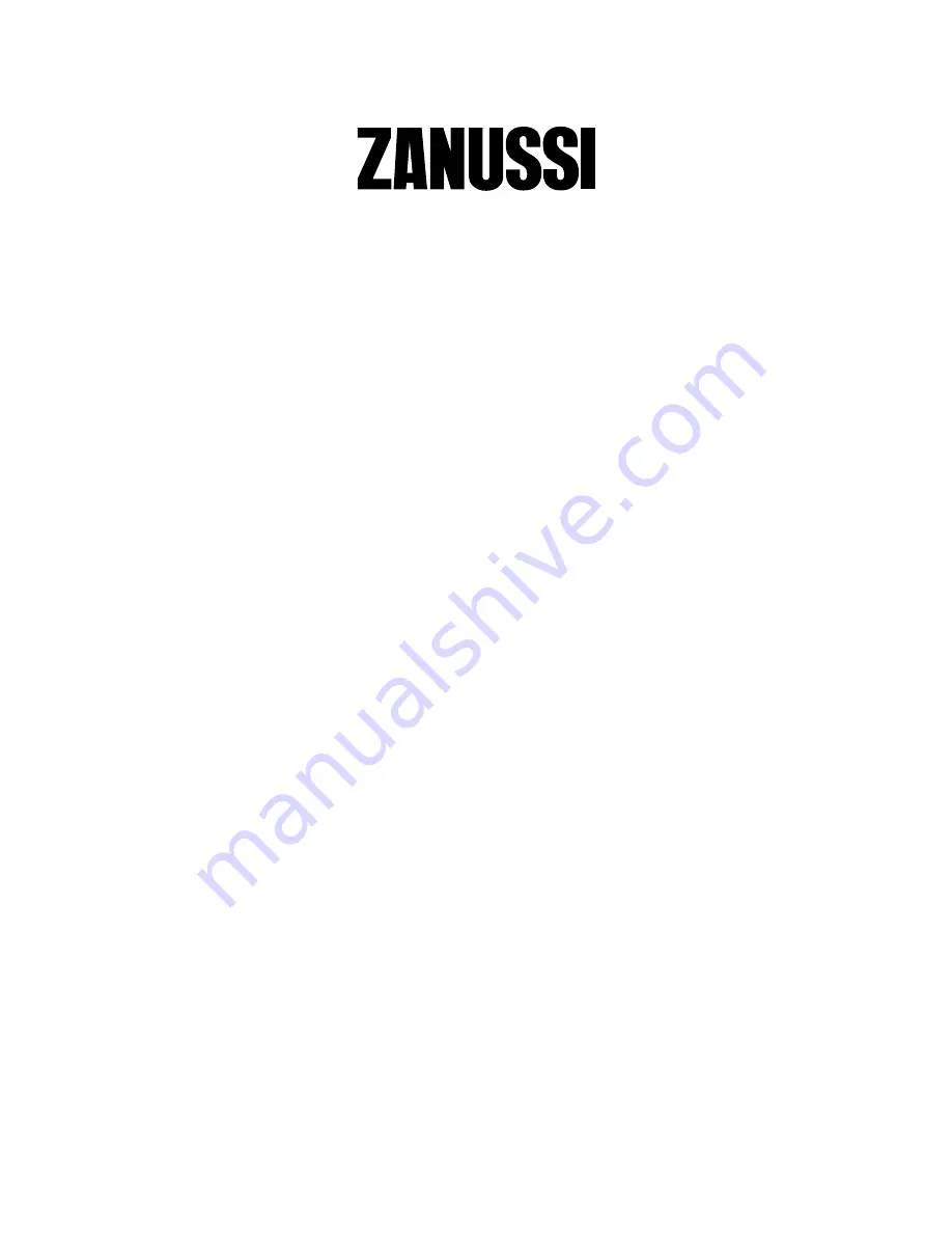 Zanussi Gas and mixed fuel cookers Instruction Booklet Download Page 1