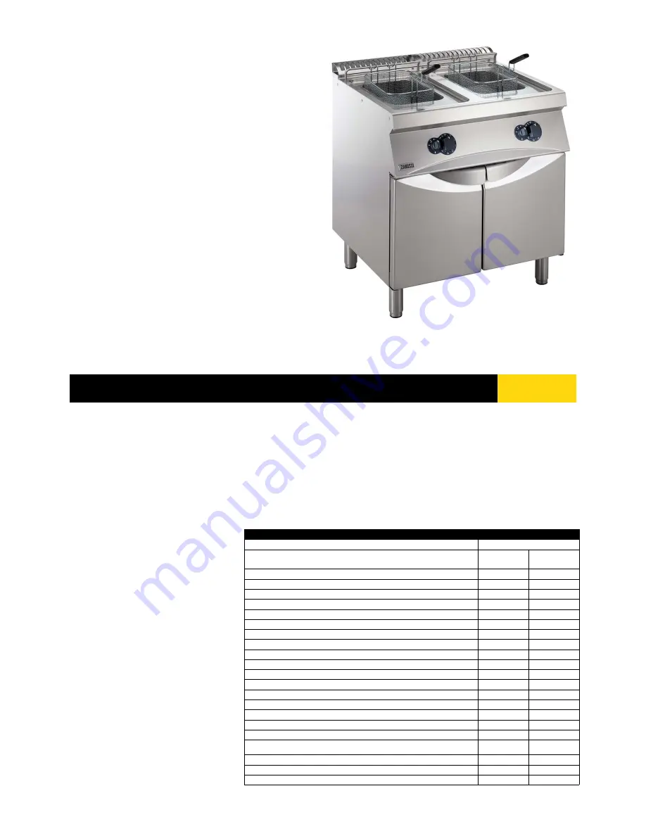 Zanussi KFRG400 Brochure & Specs Download Page 1