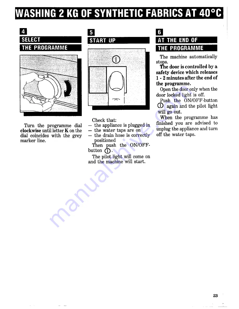 Zanussi WDI 1215 B Instruction Booklet Download Page 25