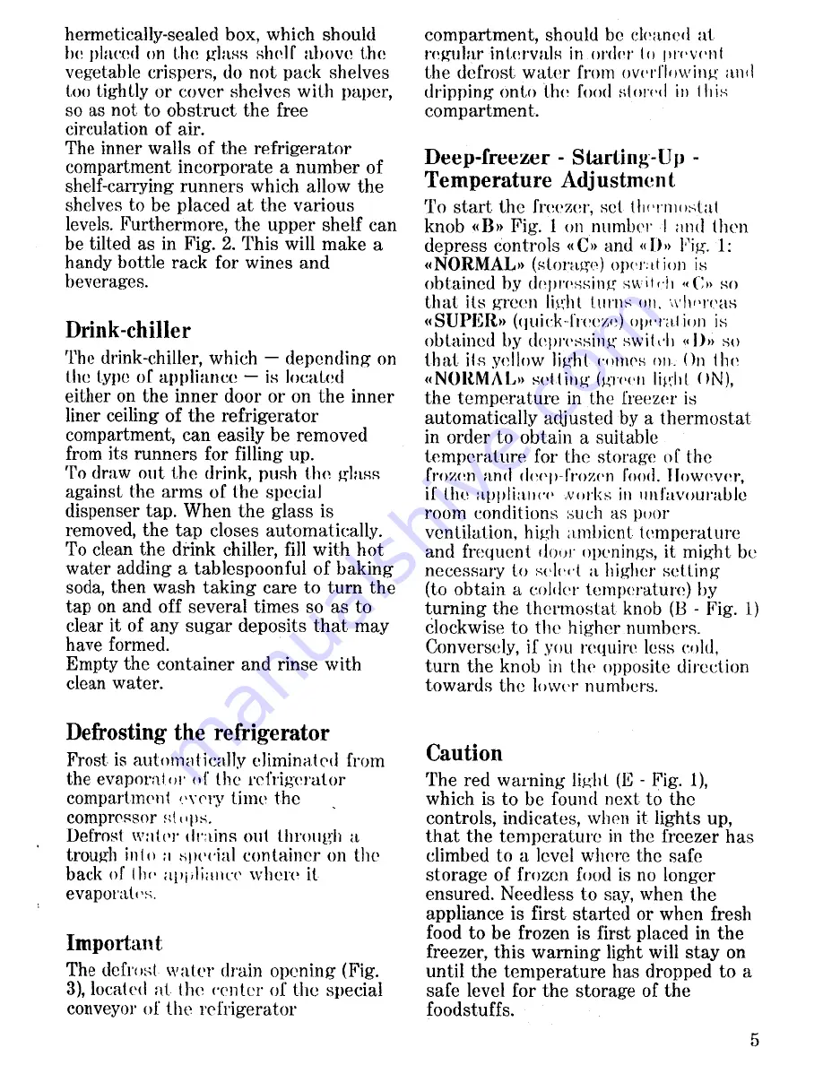 Zanussi Z22/16PR Instructions For The Use And Care Download Page 7