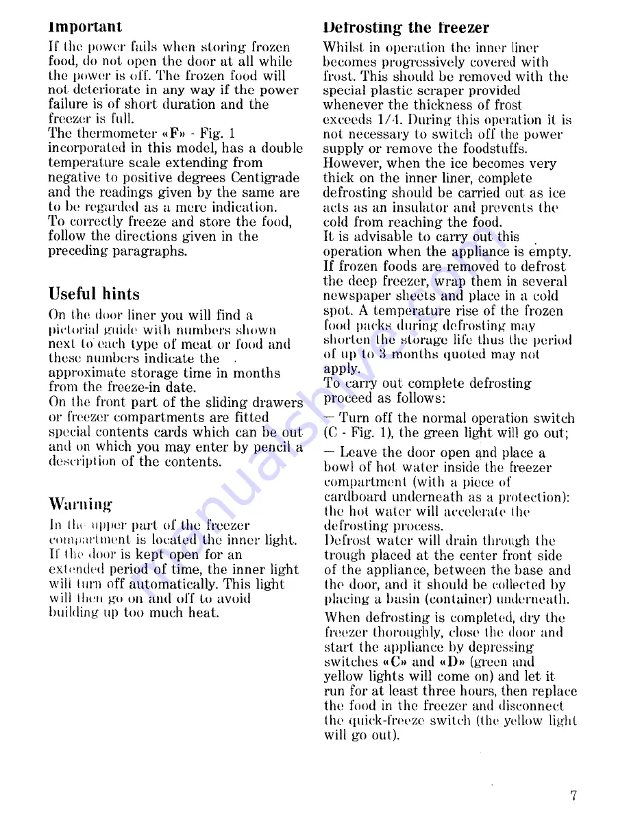 Zanussi Z22/16PR Instructions For The Use And Care Download Page 9