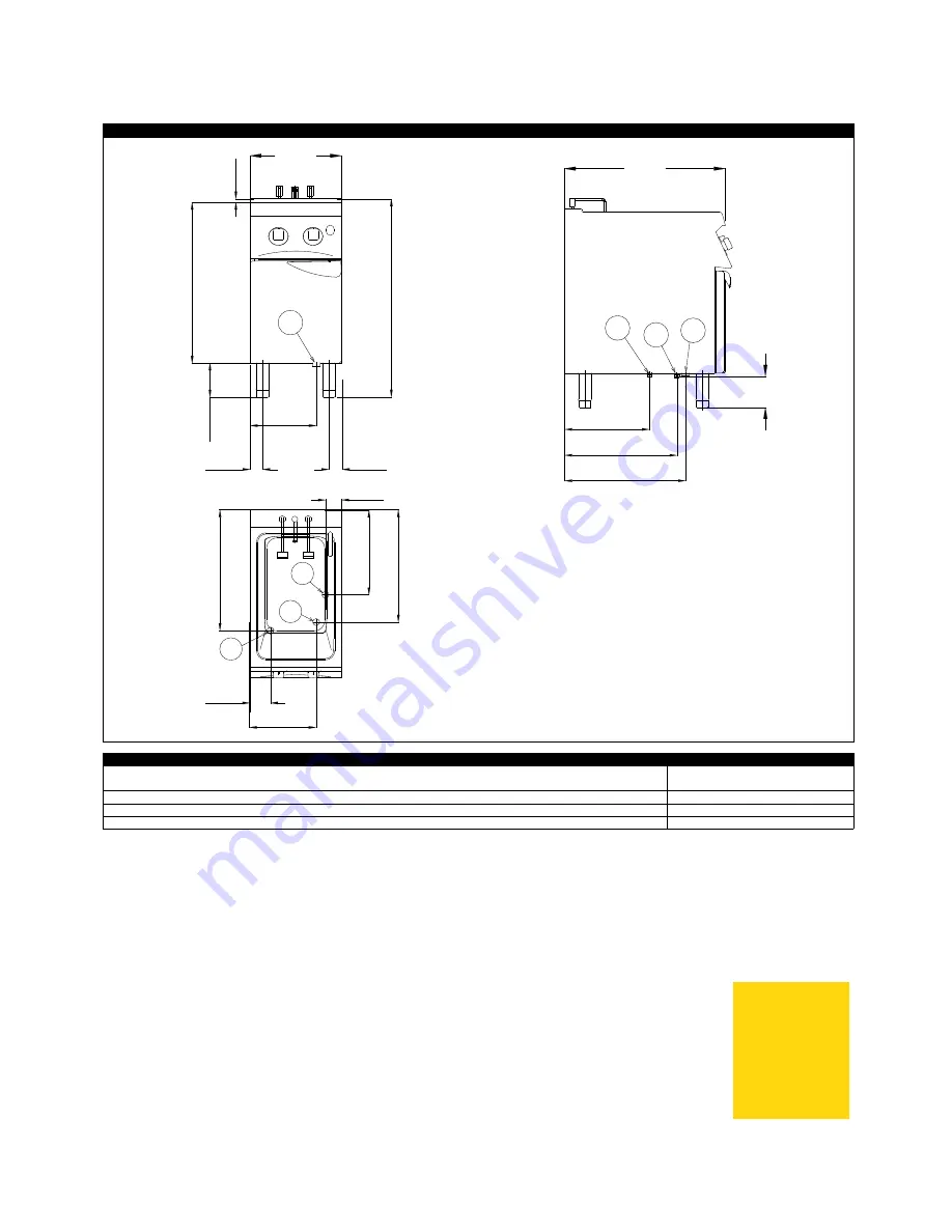 Zanussi Zanussi Professional KCPE410P Specification Sheet Download Page 3