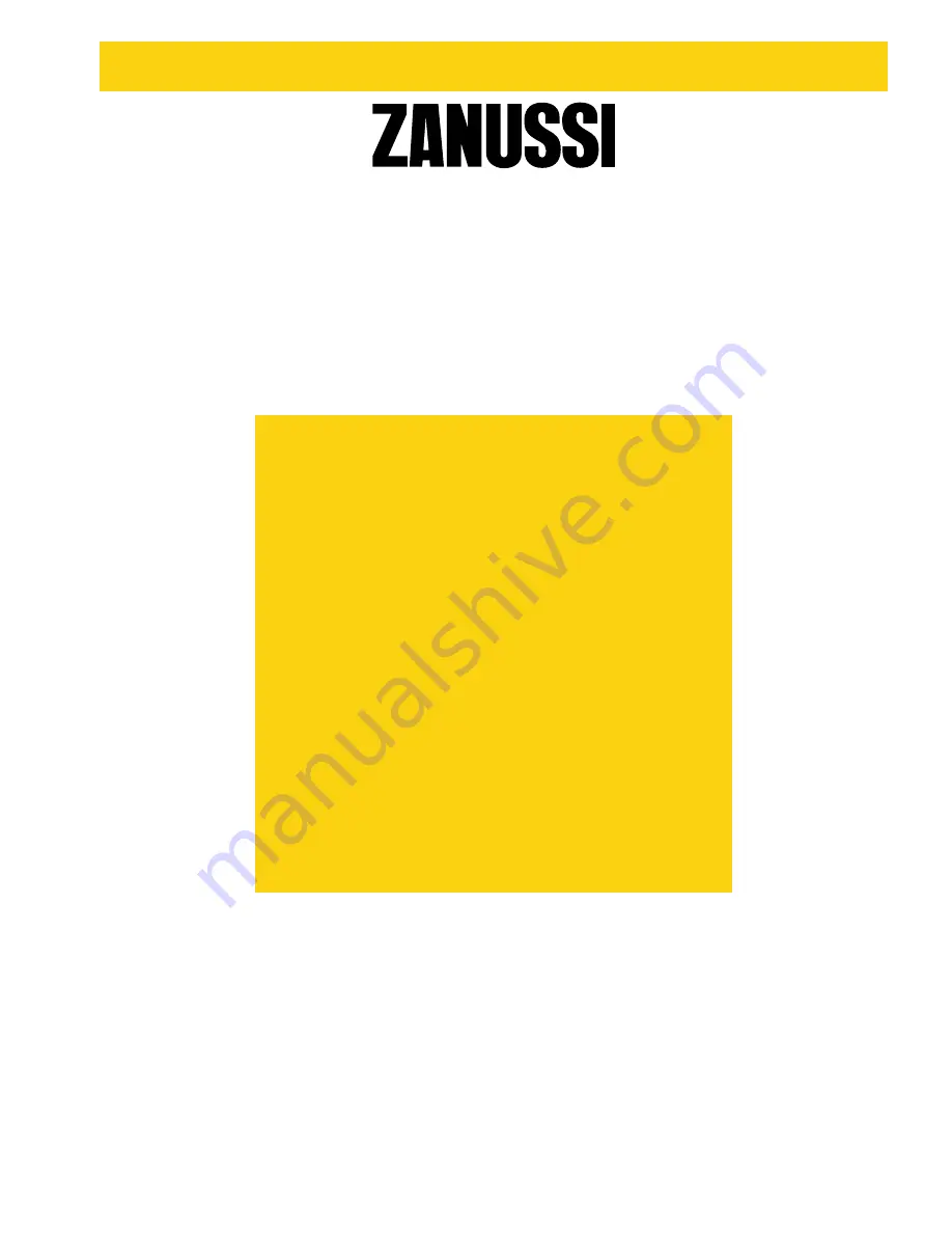 Zanussi ZBF 863 Instruction Booklet Download Page 1