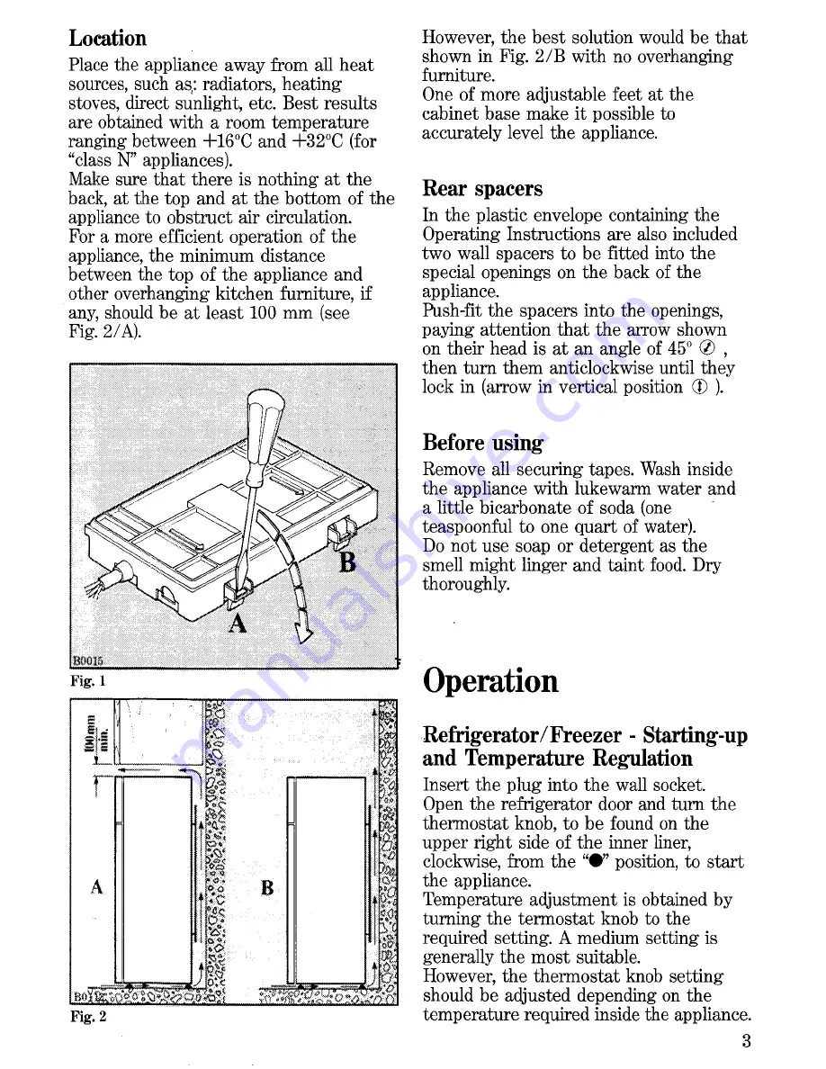 Zanussi ZC2301/2T - ZF65/14 Instructions For The Use And Care Download Page 3