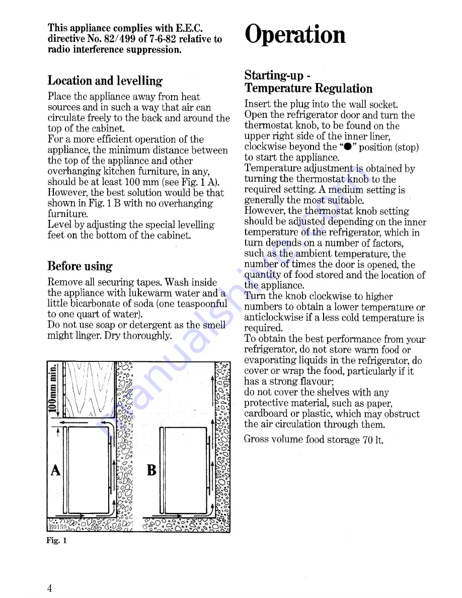 Zanussi ZC75R - Z75R - ZR 25 Instructions For The Use And Care Download Page 4