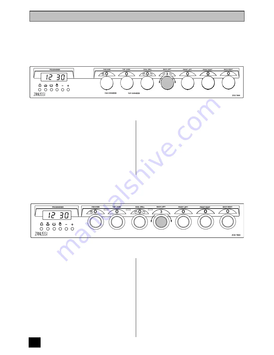 Zanussi ZCE 7600 Instruction Booklet Download Page 16