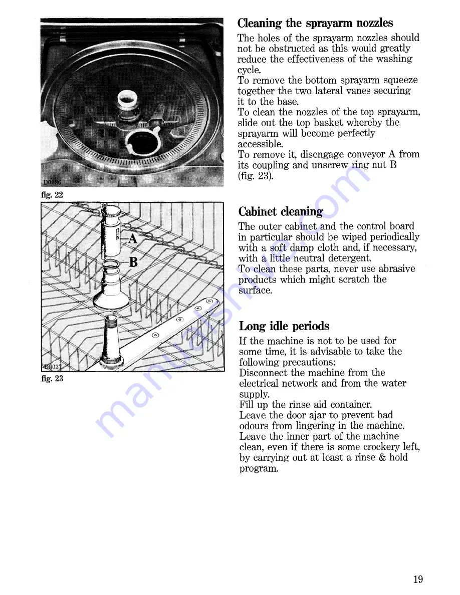 Zanussi ZE1001IS Instructions For The Use And Care Download Page 19