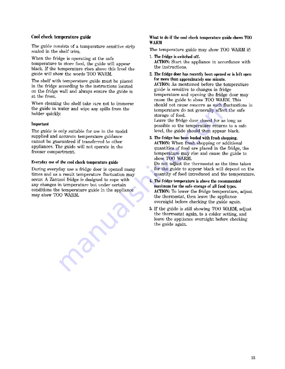 Zanussi ZF 83 L Instruction Booklet Download Page 13