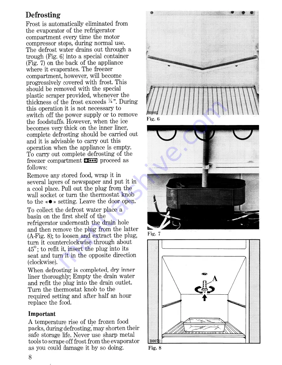 Zanussi ZF 90/23 Instructions For Use And Care Manual Download Page 8