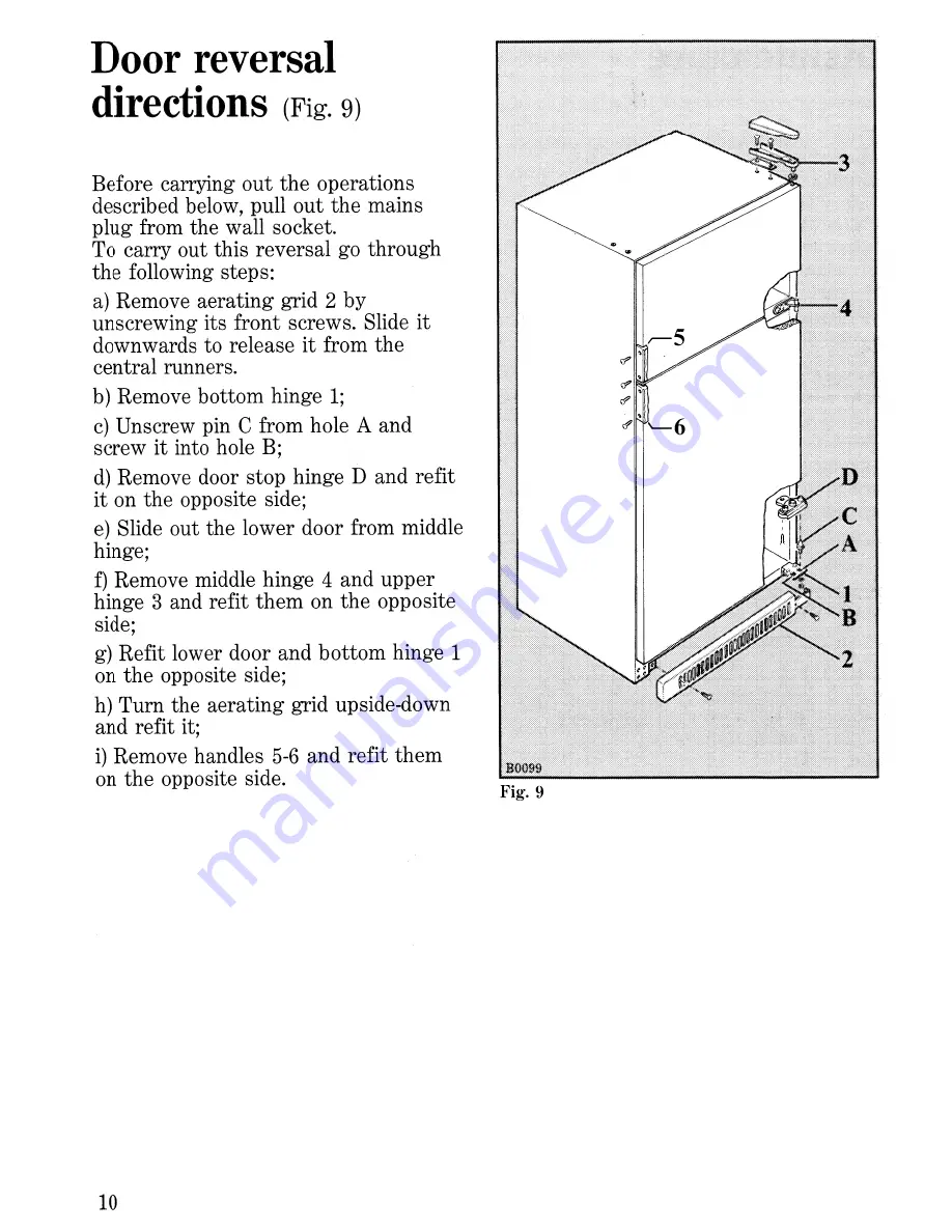 Zanussi ZF 90/23 Instructions For Use And Care Manual Download Page 10