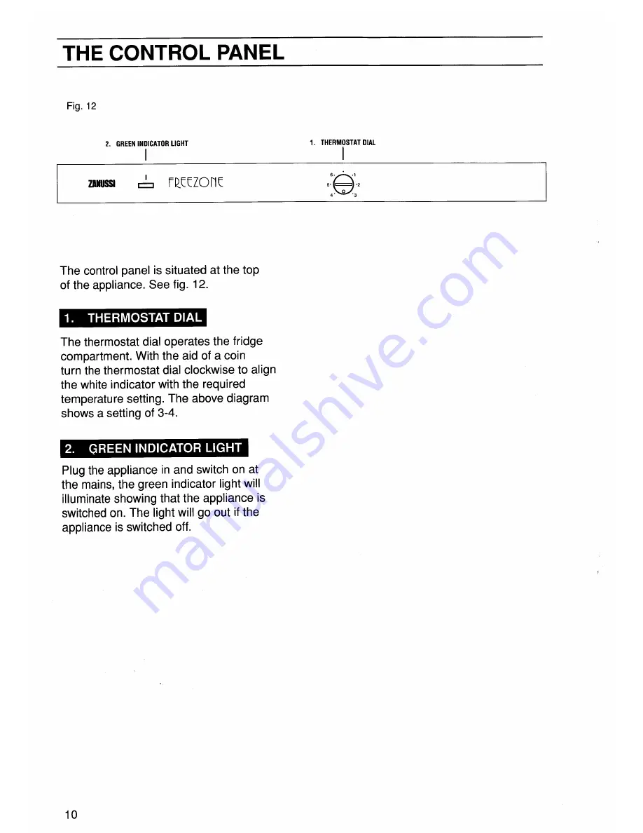 Zanussi ZFC 36 Instruction Booklet Download Page 12