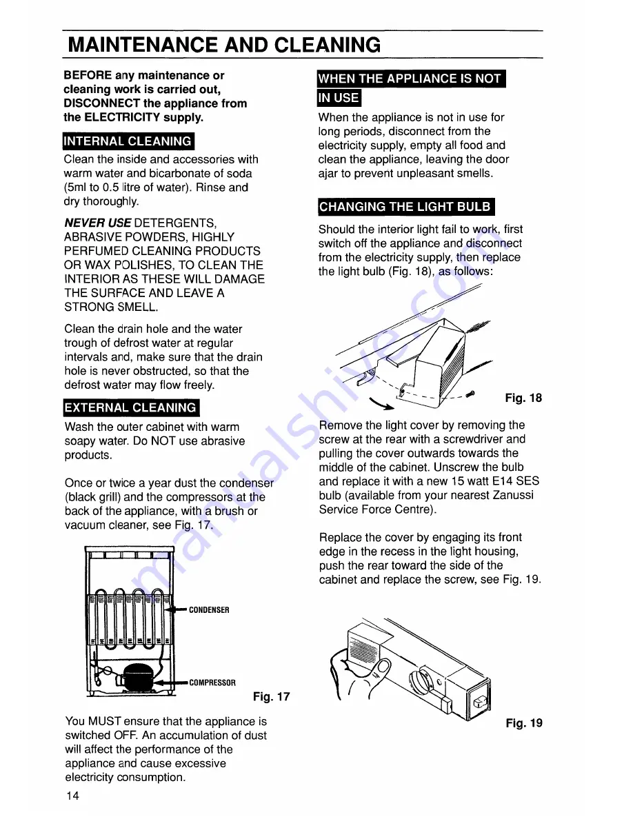 Zanussi ZFC 43L Instruction Booklet Download Page 16