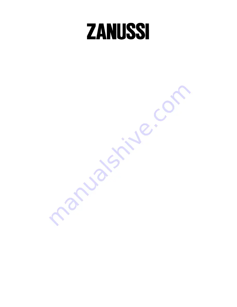 Zanussi ZFC 66/14 Instruction Booklet Download Page 1