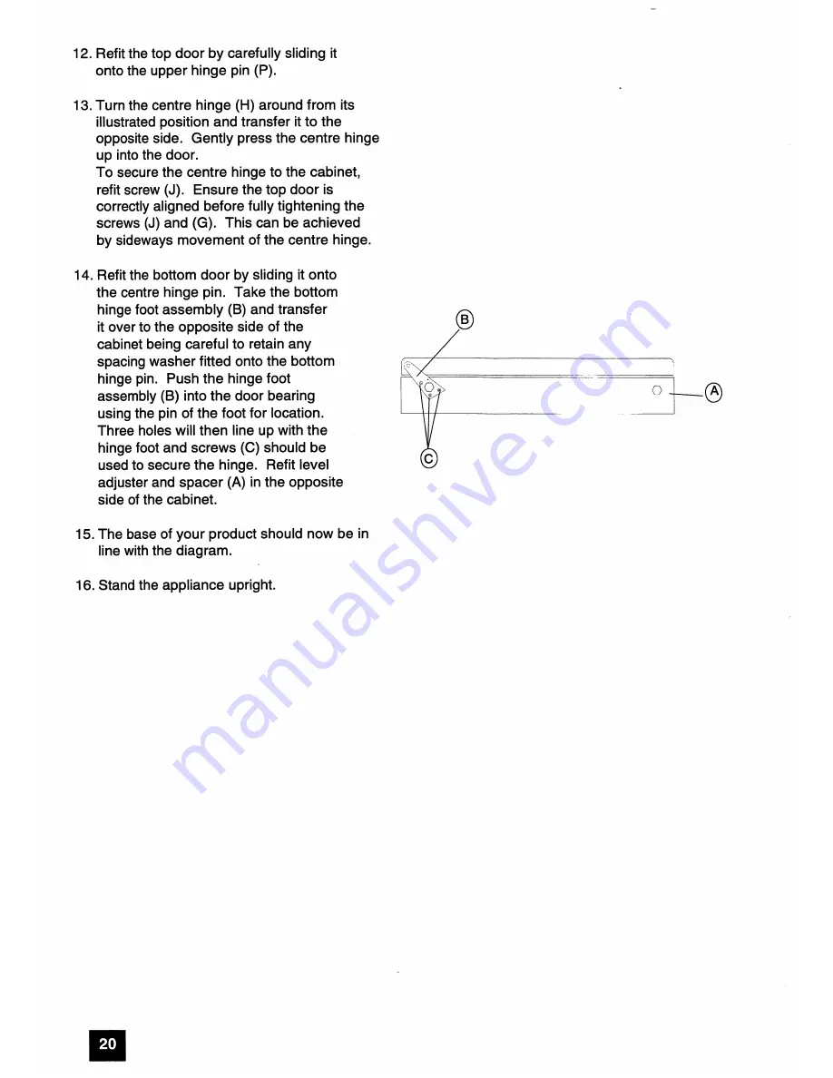 Zanussi ZFK 47/52RF Owner'S Manual Download Page 20