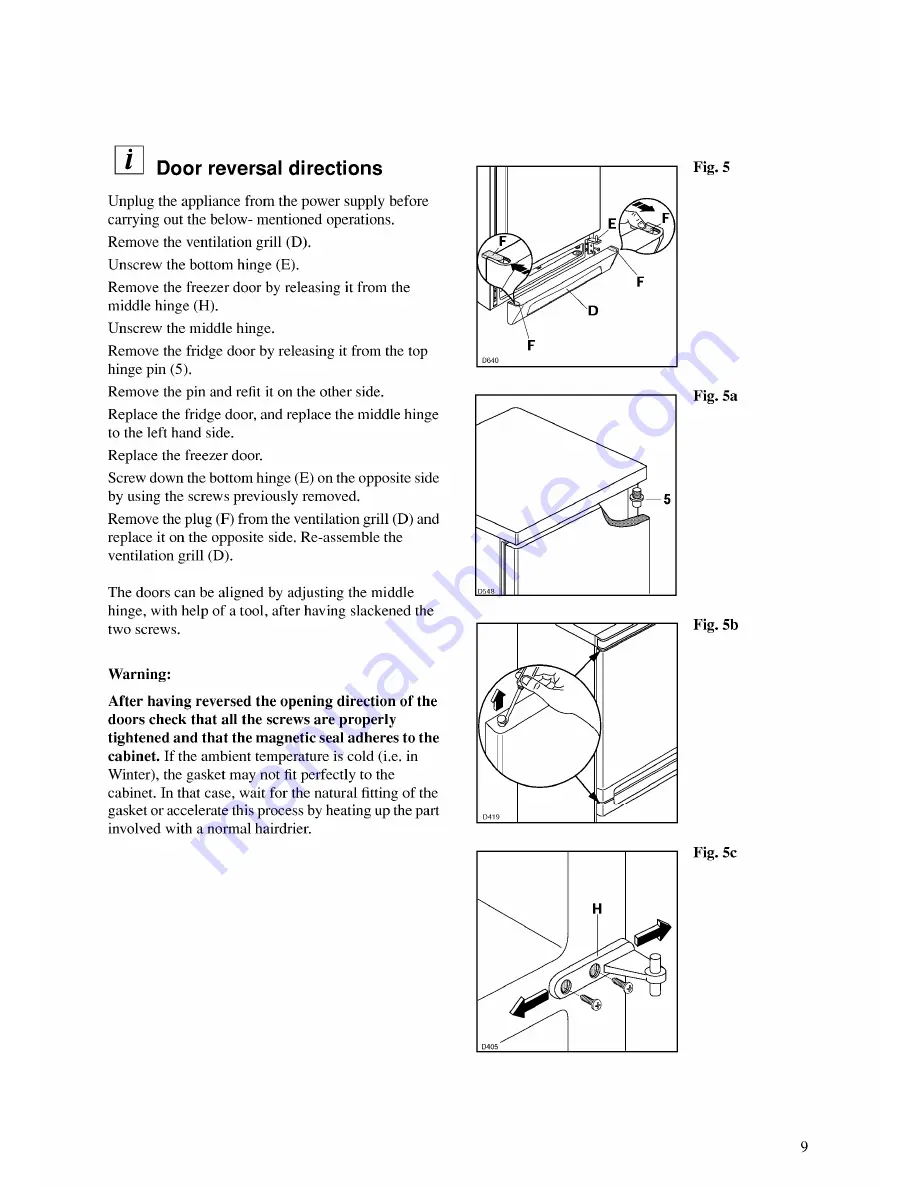 Zanussi ZFK 61/27 R Instruction Booklet Download Page 9