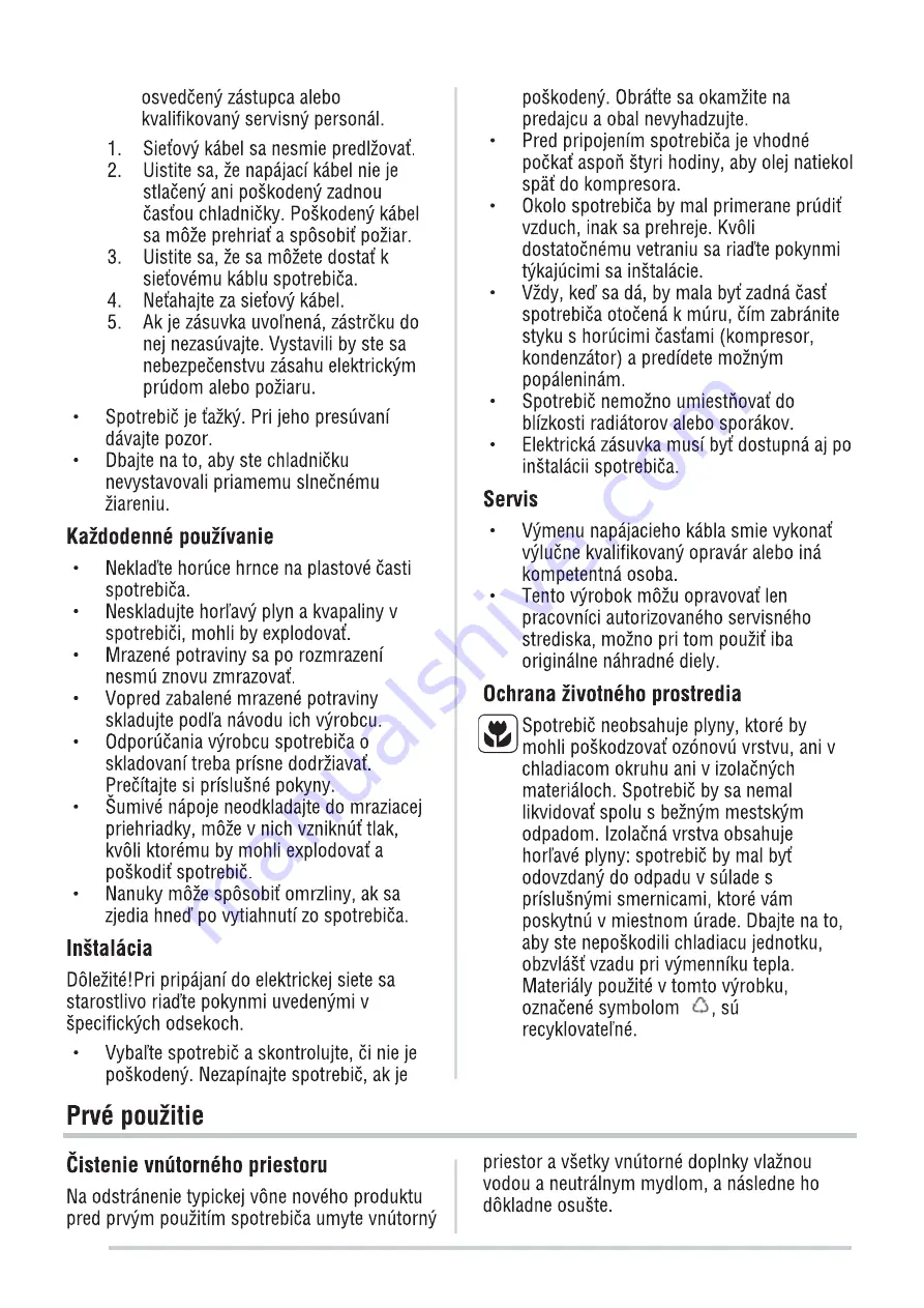 Zanussi ZFP18200WA User Manual Download Page 60