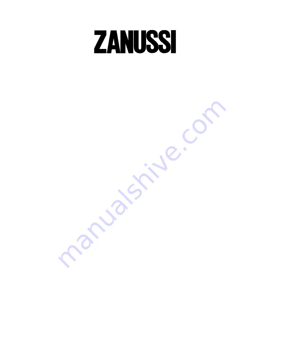 Zanussi ZHG863 Instruction Booklet Download Page 1