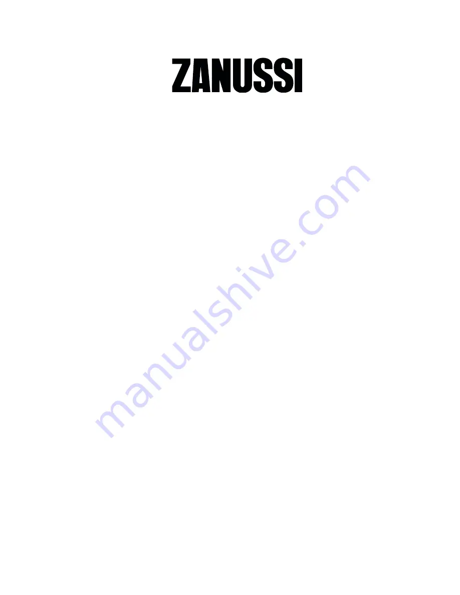 Zanussi ZI 918/8 K Instruction Booklet Download Page 1