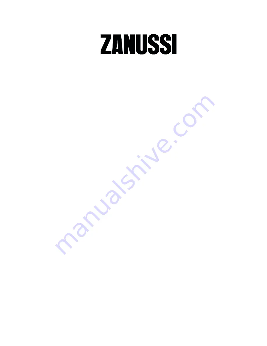 Zanussi ZI 918/8 KA Instruction Booklet Download Page 1