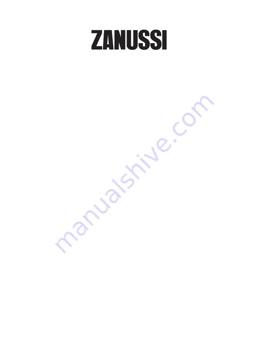 Zanussi ZK 25/9 RM Instruction Booklet Download Page 1