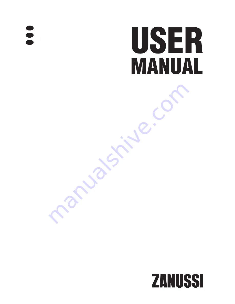 Zanussi ZOU10301 User Manual Download Page 1