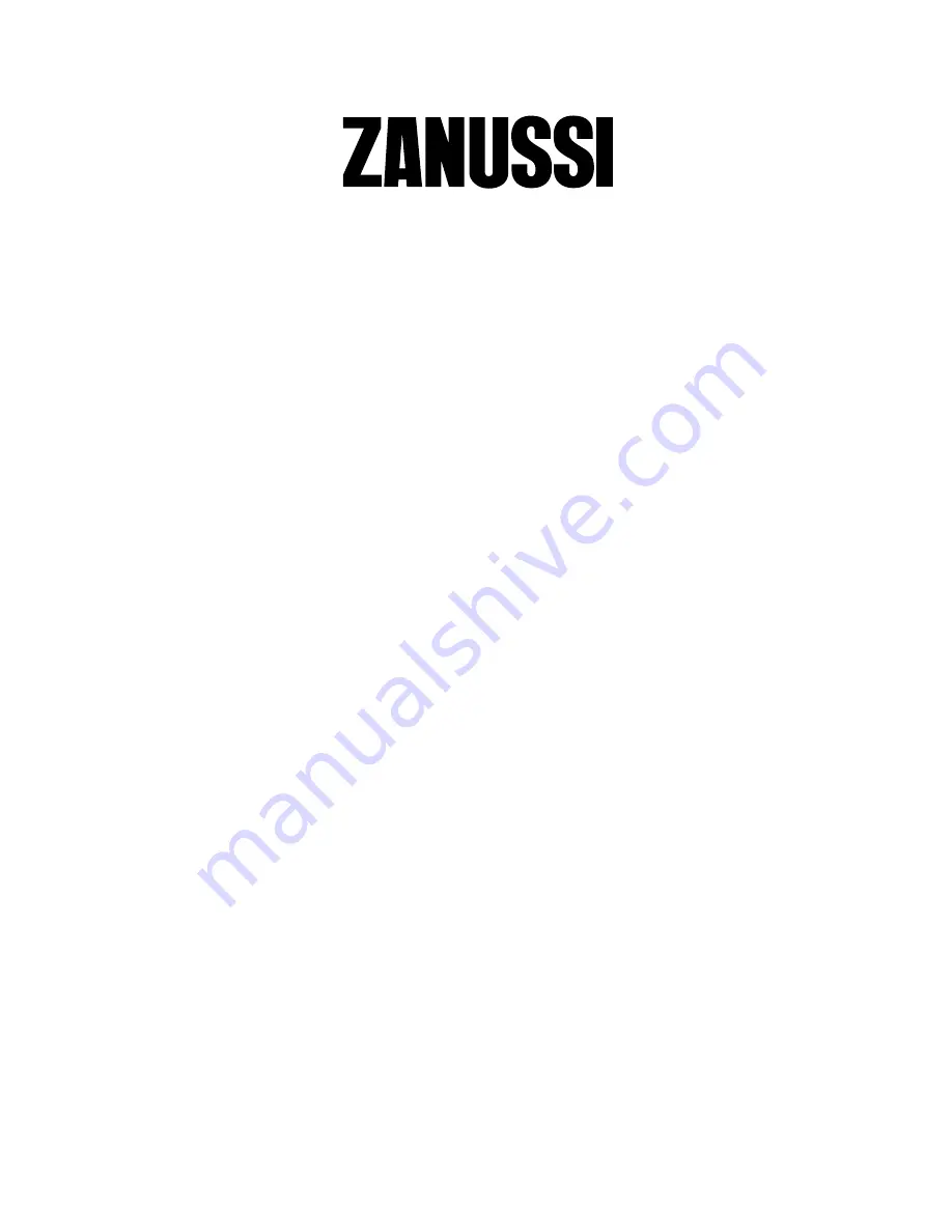 Zanussi ZR 230 Instruction Booklet Download Page 1