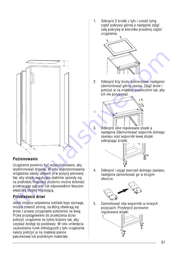 Zanussi ZRA226CWO Скачать руководство пользователя страница 57