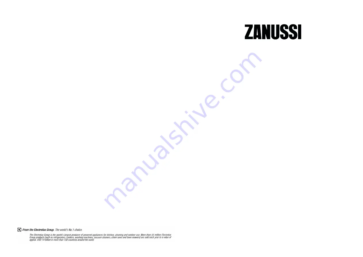 Zanussi ZRD 33 ST Instruction Booklet Download Page 1