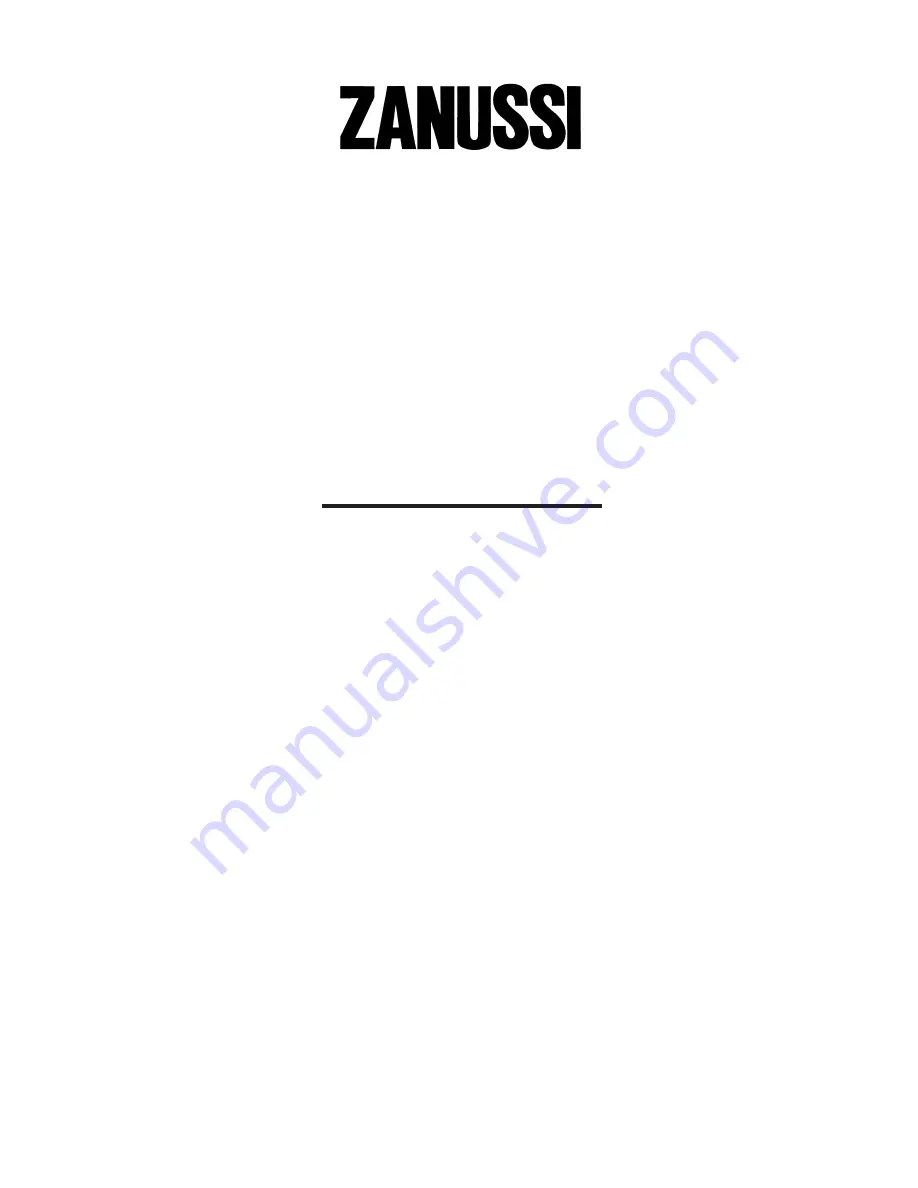 Zanussi ZT 51 RL Instruction Booklet Download Page 1