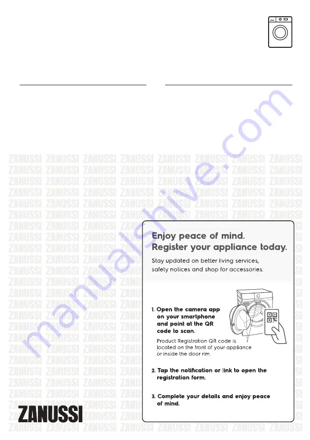 Zanussi ZWFM25W804A User Manual Download Page 1